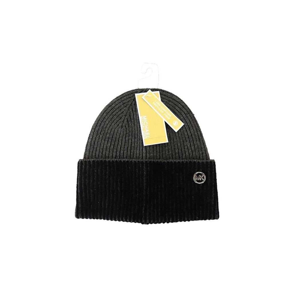 Michael Kors Colorblock Black Gray Beanie